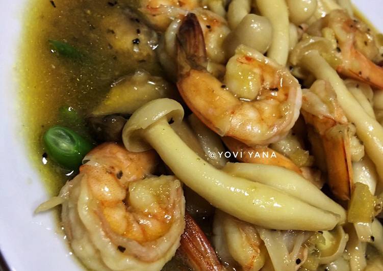 Resep Tumis buncis udang jamur Lezat