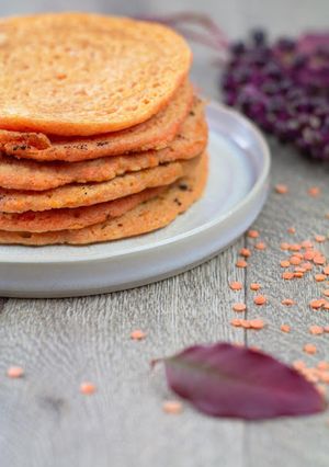Une photo de Galettes de lentilles corail