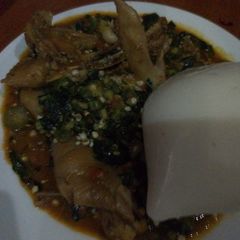 A picture of Okora chicken soup.