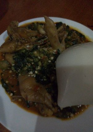 A picture of Okora chicken soup.