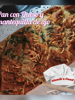 Una foto de Pan con queso y mantequilla de ajo 😋