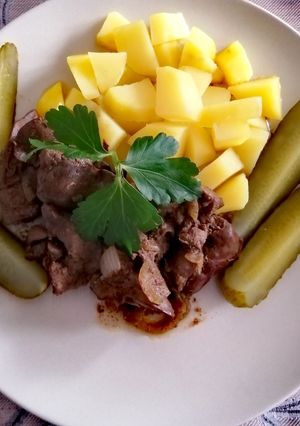 Egyszerű resztelt csirkemáj recept fotója
