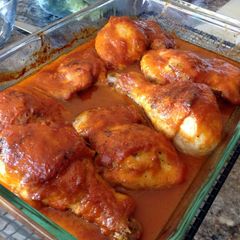 A picture of Grandma's BBQ Chicken.