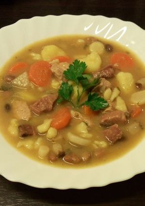 Babgulyás nokedlivel Ancsyka módon recept fotója