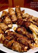 32. Jamur enoki gulung daging sapi slice
