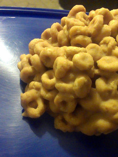 A picture of Peanut Butter Cheerio Treats.
