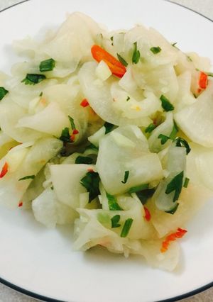 Hình của món Dưa củ cải muối sổi.