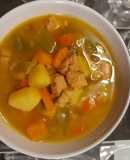 Guiso de pavo con verduras