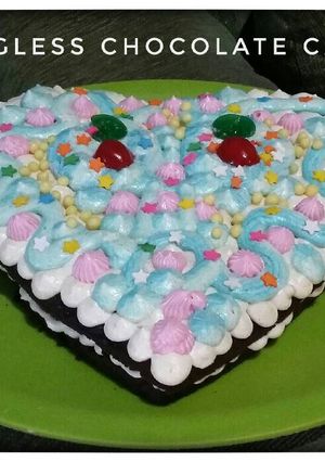 Foto resep Eggless Chocolate Cake(No Mixer)