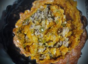 Una foto de Calabaza rellena