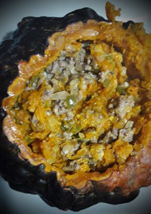 Una foto de Calabaza rellena