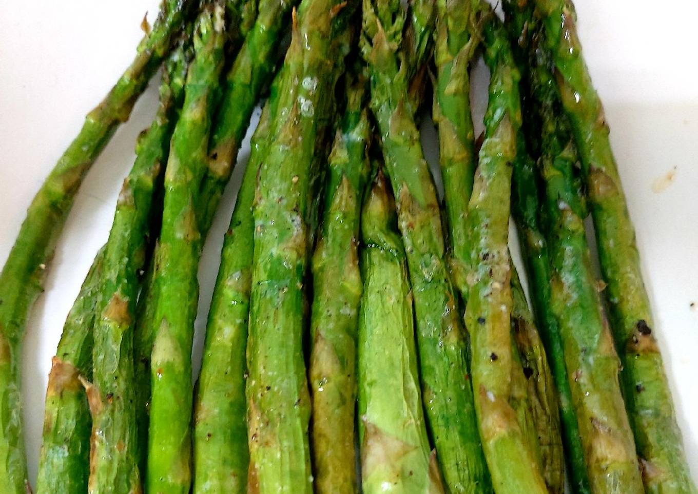 My Salt & Rainbow Peppered Buttered Asparagus 😋😘😘😘