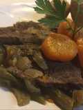 Filetes de ternera con verduras