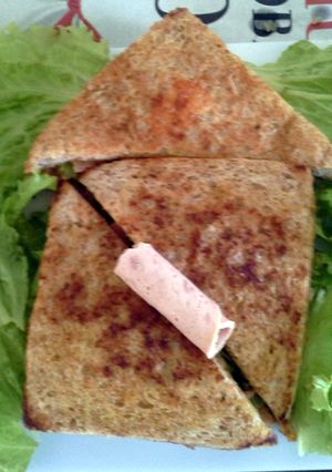 A picture of Tuna Chicken Whole Wheat Sandwich.