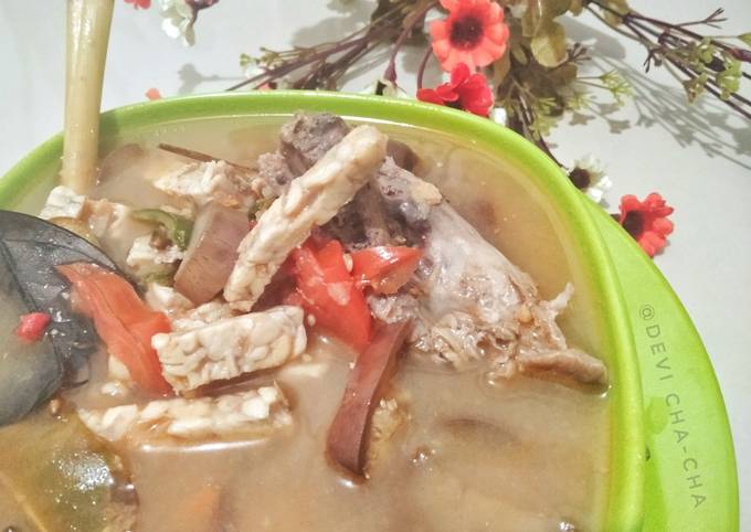 Langkah Mudah untuk Membuat 105).Lodeh Terong Ayam-Tempe (Tanpa Santan) 🍲 Anti Gagal