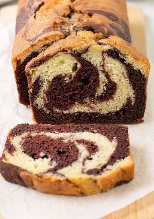 Una foto de Budín marmolado