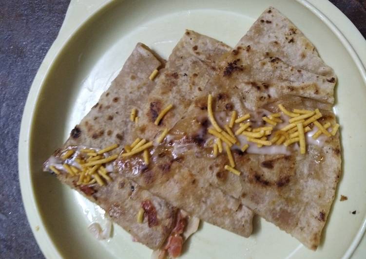 Recipe of Any-night-of-the-week Mayonnaise chapati sandwich