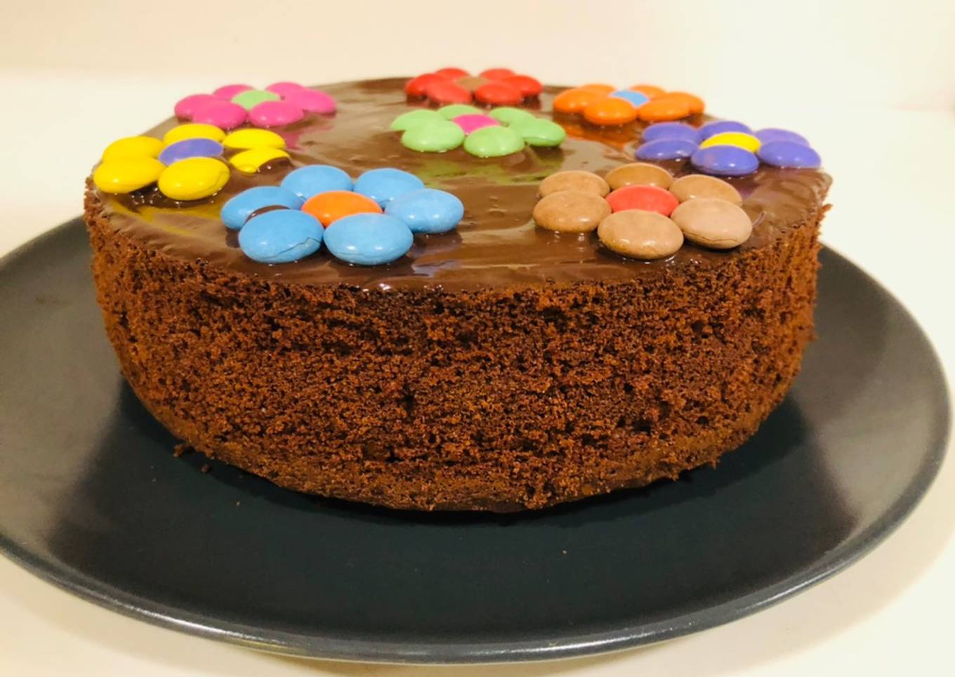 Gâteau chocolat fleuri