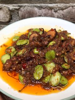 Foto resep Sambal geldek baby cumi asin & pete