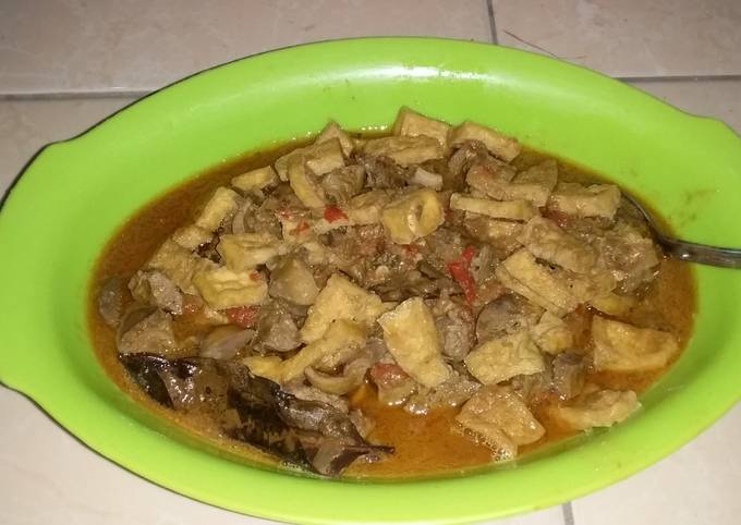 Semur Ati Ampela & Tahu