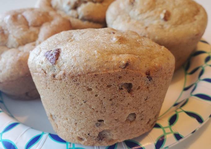 Paleo / Keto Pecan Stuffed Muffins. Sugar, grain and dairy free