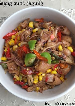 Foto resep Oseng cumi jagung