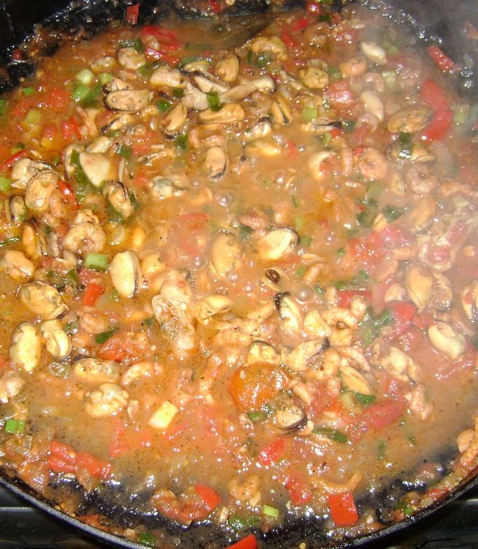 Una foto de Cazuela de mariscos al disco de arado