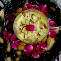 A picture of Kesar Shrikhand.