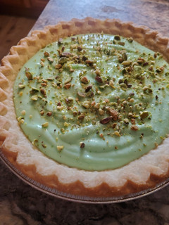 A picture of Brad's pistachio pudding pie with a twist.