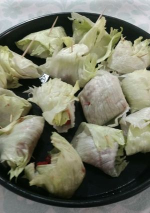 Una foto de Fajitas de lechuga con relleno de vegetales