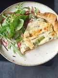 Tarte asperges, fromage à raclette