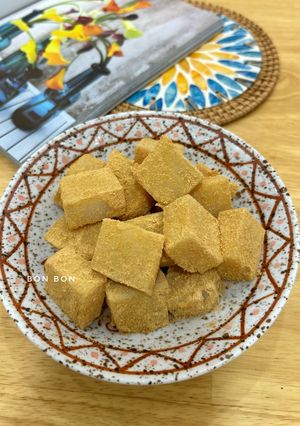 Hình của món Warabi Mochi bằng Bột Sắn Dây.