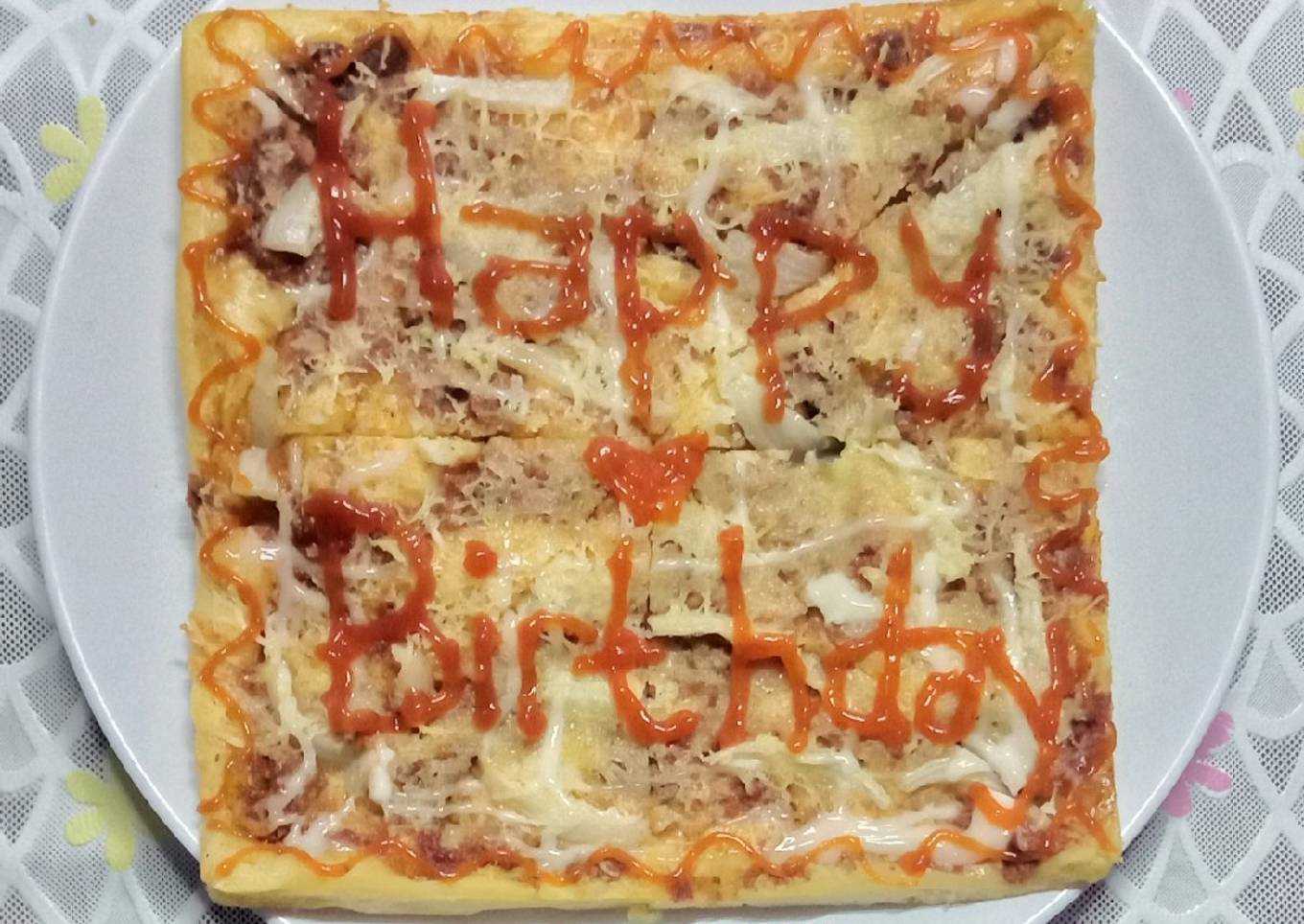 Birthday Pizza (Homemade Otang)