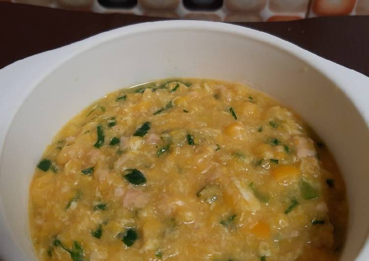 Recipe: Tasty Egg Corn Soup MPASI 1th