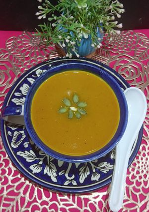 A picture of Pumpkin Soup.
