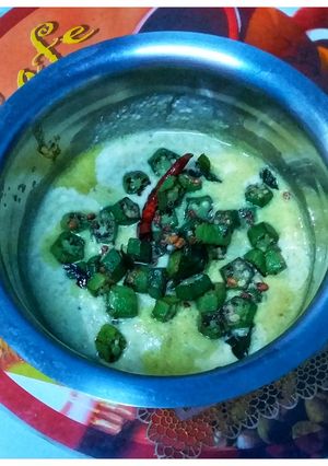 வெண்டைக்காய் மோர் குழம்பு(vendakkai mor kulambu recipe in tamil) செய்முறை முக்கிய புகைப்படம்