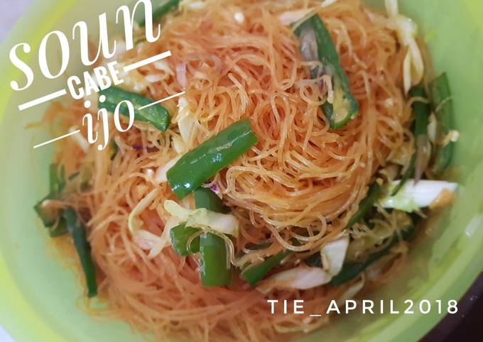 Yuk intip, Cara  memasak Tumis Soun cabe hijau sympel enak yang enak