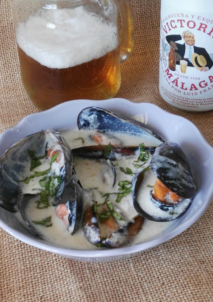Una foto de Mejillones a la crema