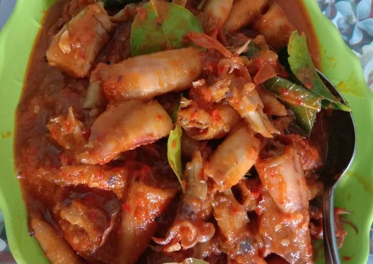 Cumi asin masak cabe