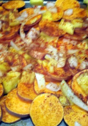A picture of yum yum yams.