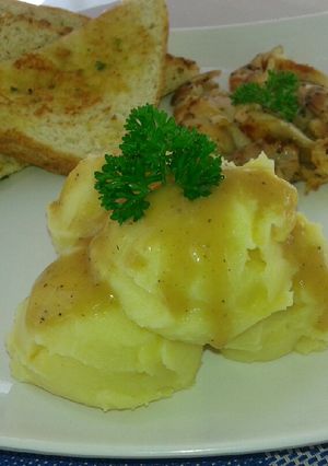 Foto resep Mashed potato & sauce gravy ala kfc
