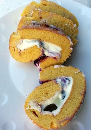 A picture of Cream Chese And Fruits Roulade.