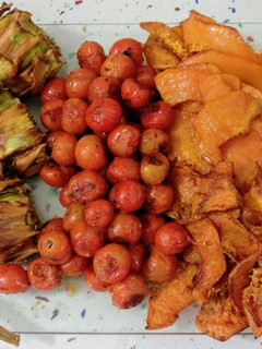Una foto de Verduras asadas y fritas