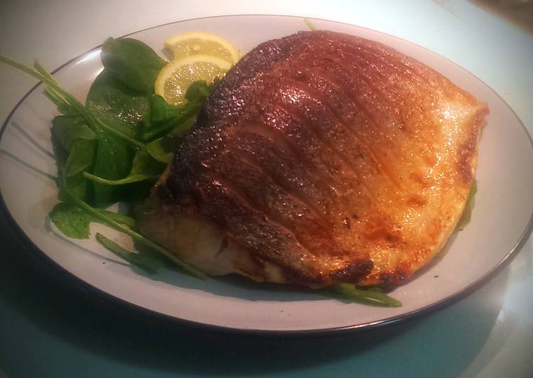 Crispy Skin Salmon with Spinach Salad