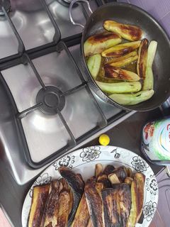 عکسی از دستور بادمجان سرخ شده
