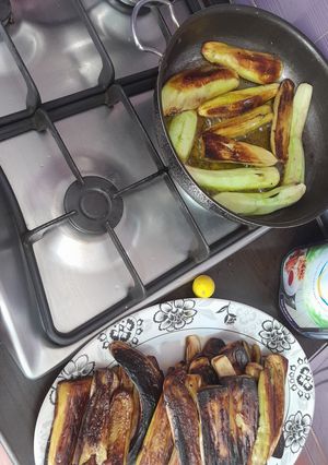 عکسی از دستور بادمجان سرخ شده