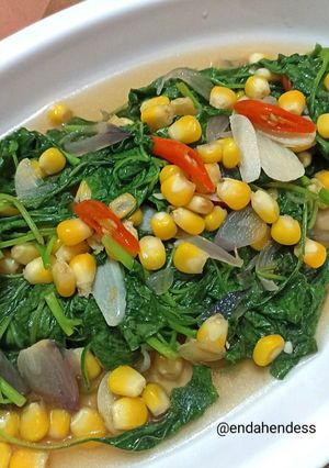 Foto resep Tumis Bayam Jagung Saus Tiram ✅