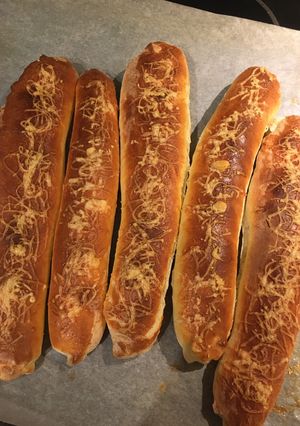 Sajtos bagettek recept fotója