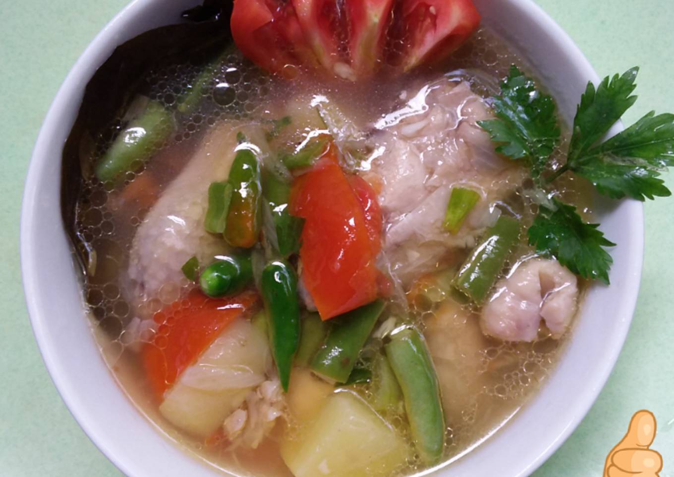 Sop ayam sederhana tp seger 🥘🍜