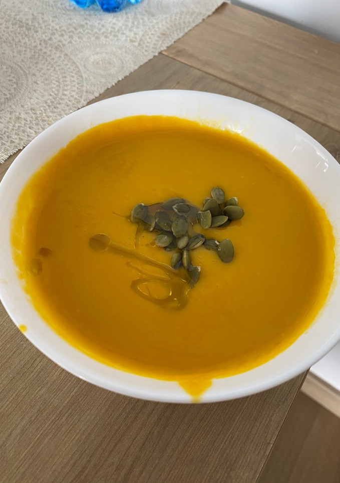 Una foto de Crema de calabaza Thermomix